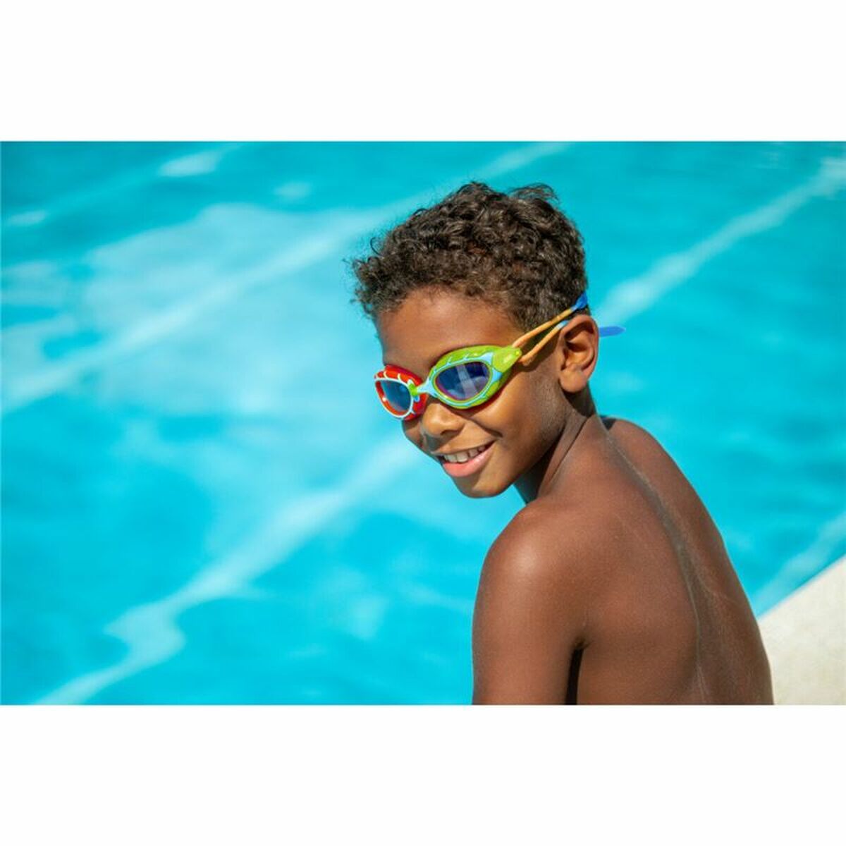 Schwimmbrille Zoggs Predator grün Rot Einheitsgröße