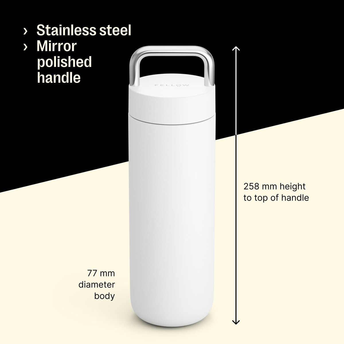 Thermosflasche Fellow Carter Carry Tumbler Weiß