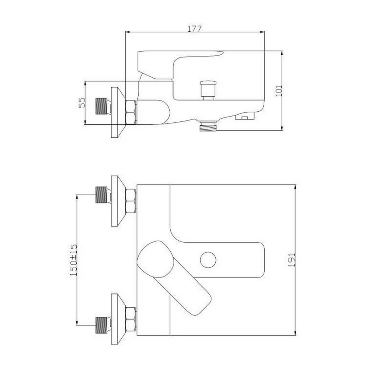 Mischbatterie Rousseau Messing