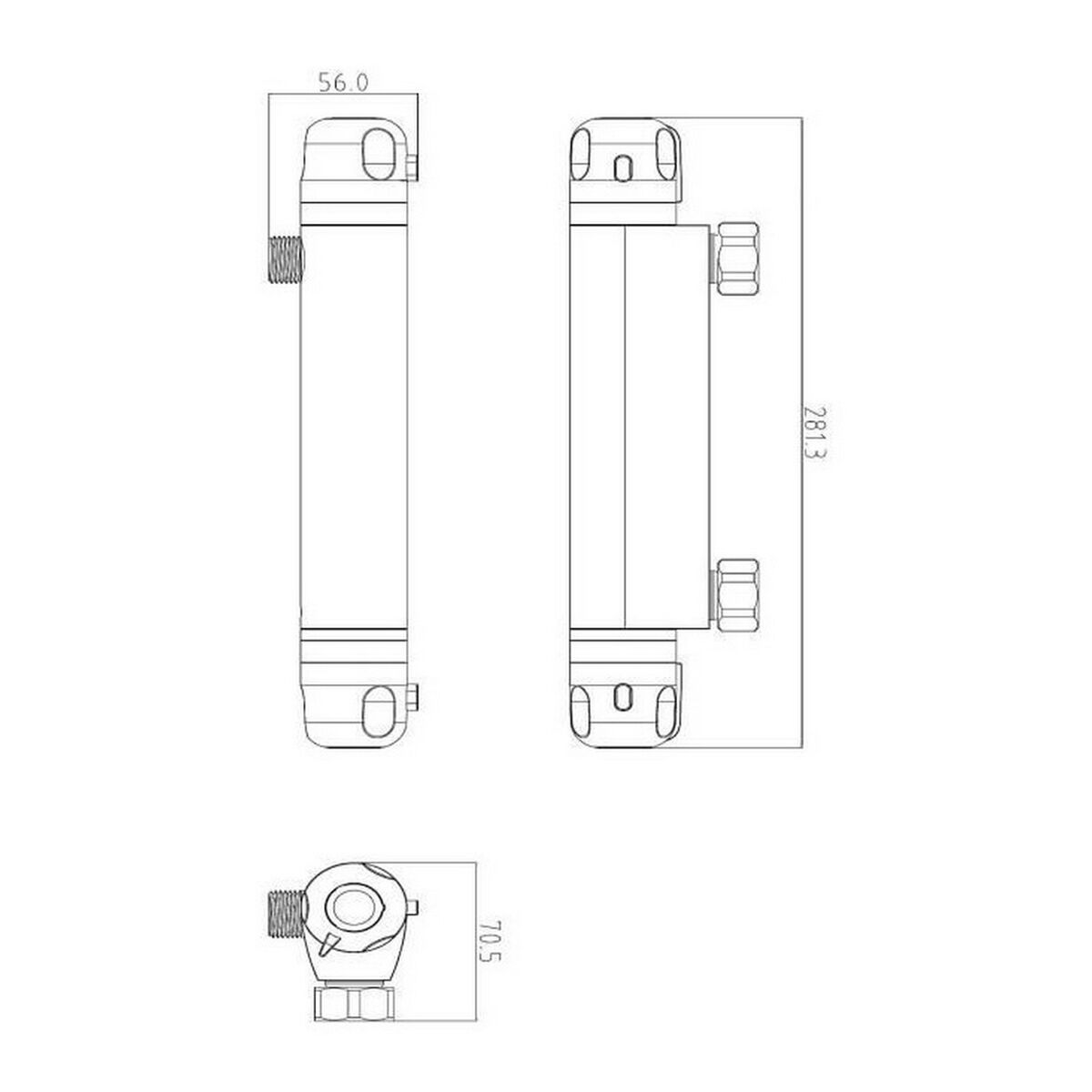 Bimando-Hahn Rousseau Volga 2 Dusche Messing 15 cm