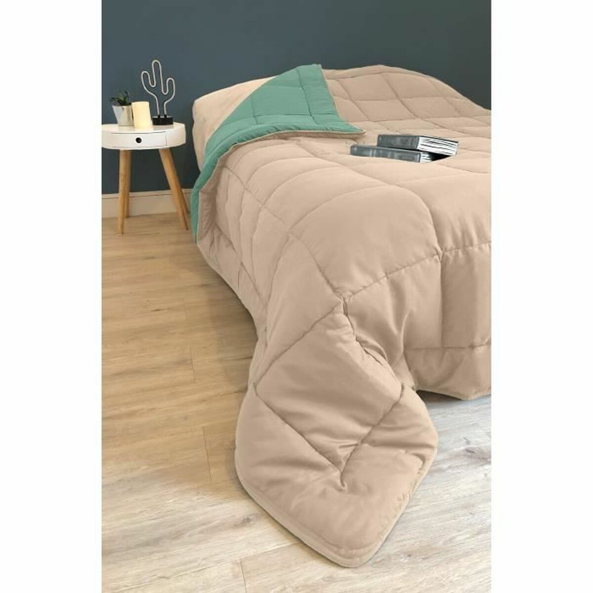 Bettdecke Poyet  Motte Calgary grün Beige 400 g /m² 140 x 200 cm