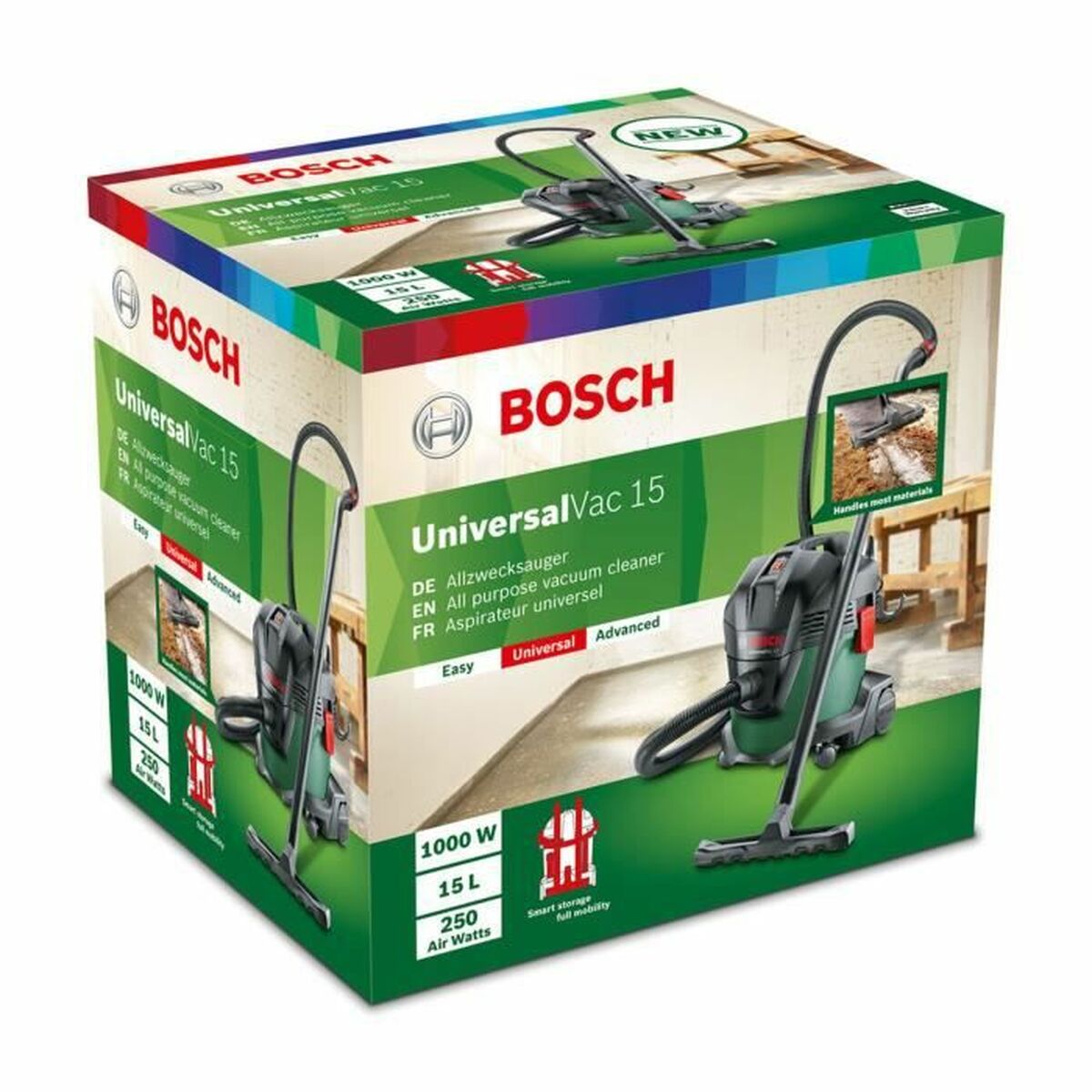 Staubsauger BOSCH Universalvac 15 1000 W 23 kPa 15 L