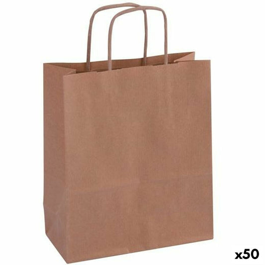 Taschen Apli Kraft Papier Braun 50 Stücke 120 g/m² 18 x 8 x 21 cm