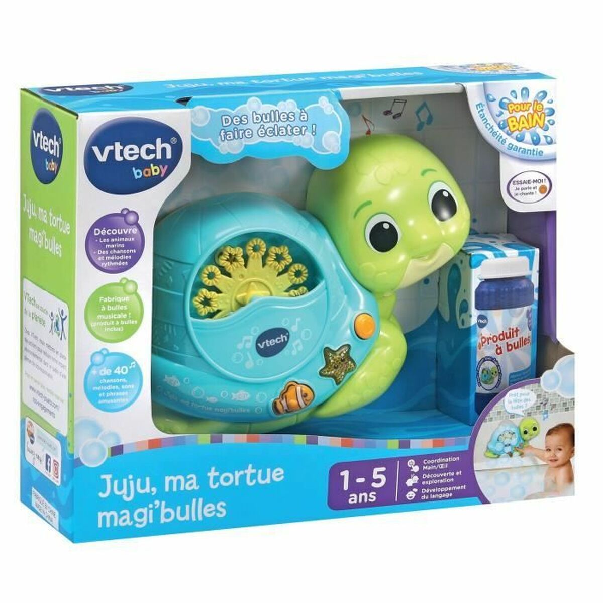 Spielzeug für das Badezimmer Vtech Baby Juju ma tortue magi bulles