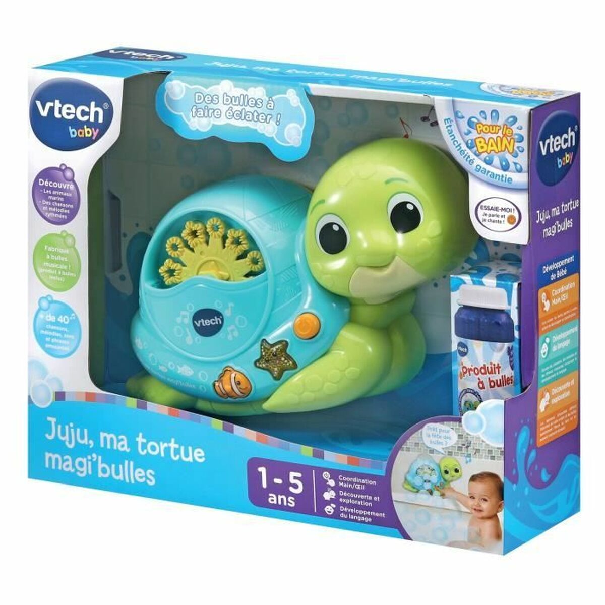 Spielzeug für das Badezimmer Vtech Baby Juju ma tortue magi bulles