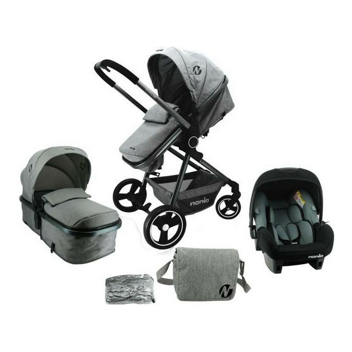 Kinderwagen Nania Grau Trio