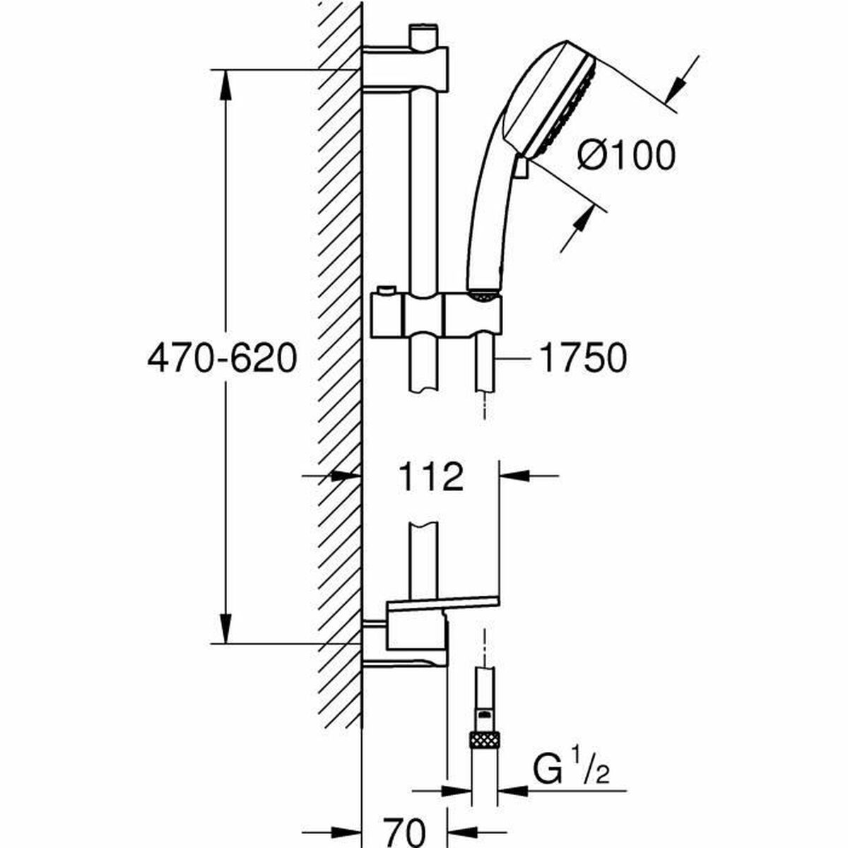 Dusche Säule Grohe 26398000 2 Positionen