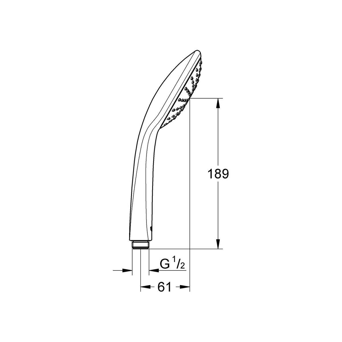 Duschkopf Grohe Vitulio Joy Kunststoff Verchromt 1 Position