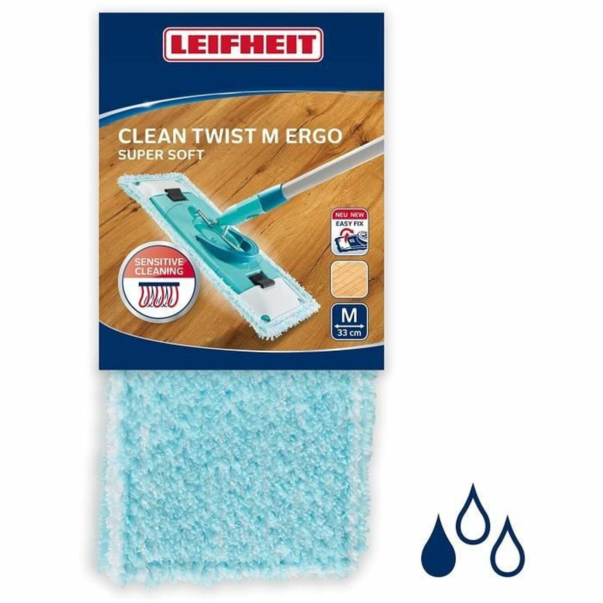 Mop-Nachfüllpackungen Leifheit Clean Twist M Ergo Super Soft 52122 Polyester