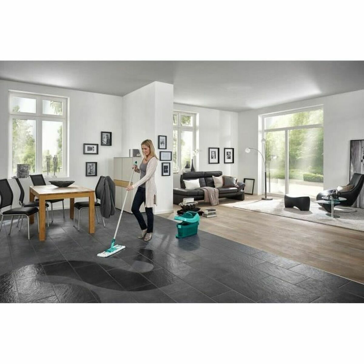 Mop with Bucket Leifheit Profi XL Kunststoff Verbindung 8 L