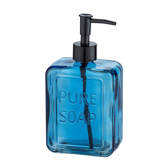 Seifenspender Wenko Pure Soap 550 ml Blau Glas