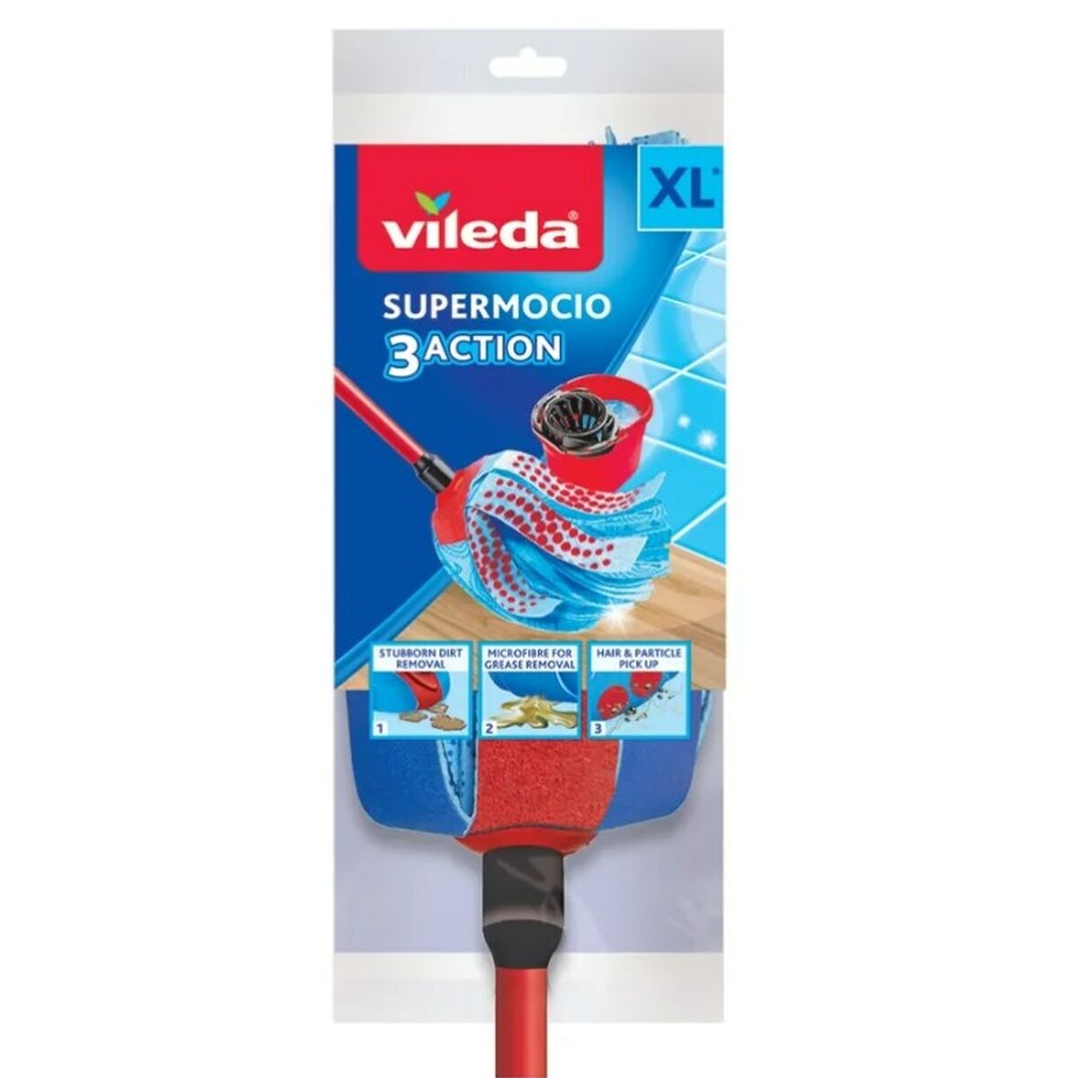 Ersatzteil Vileda 3Action Velour XL Schrubber Polyamid Polyester Cellulose (1 Stück)