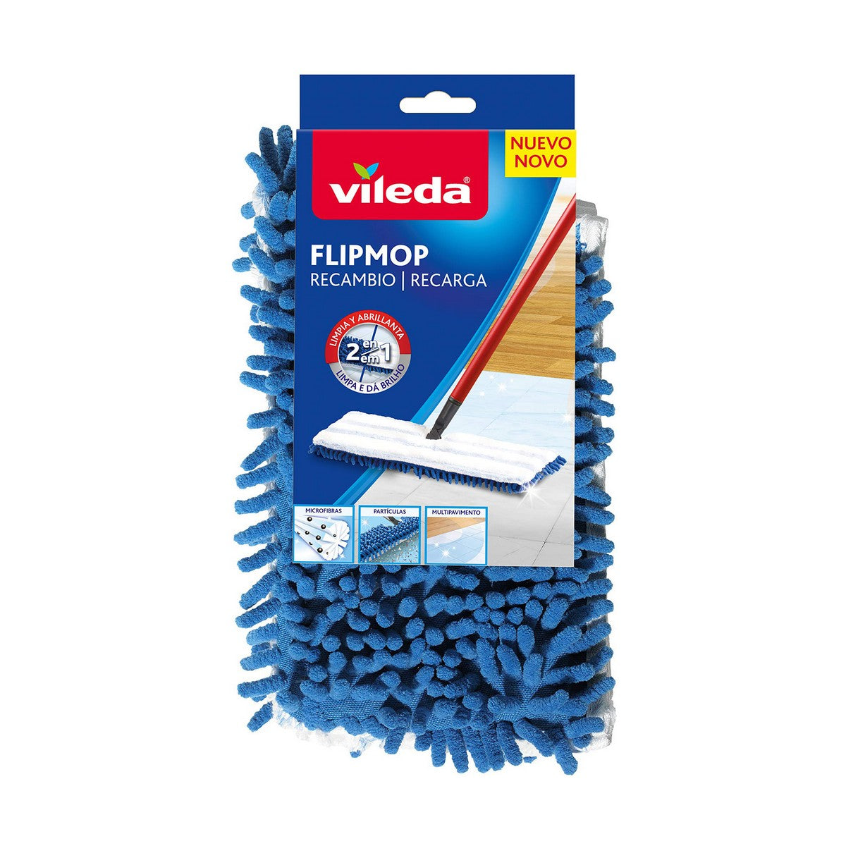 Scrubbing Mop Nachfüllpackung Vileda Mikrofasern (45 x 12 cm)