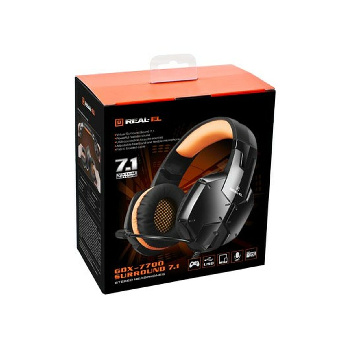 Gaming Headset mit Mikrofon Real-El GDX-7700