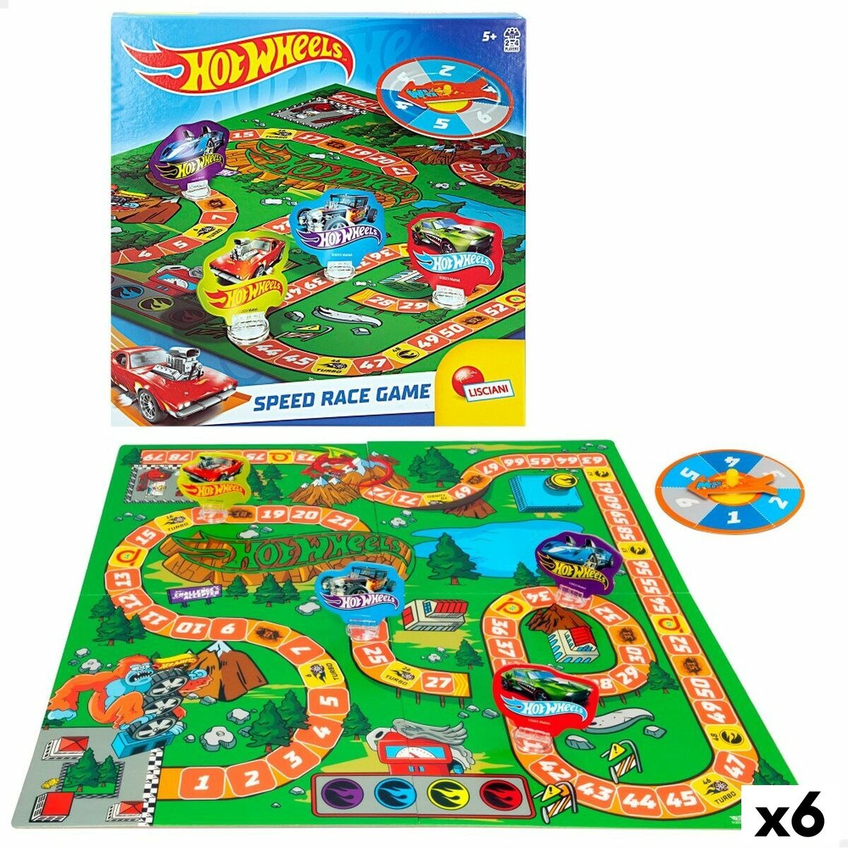 Tischspiel Hot Wheels Speed Race Game (6 Stück)