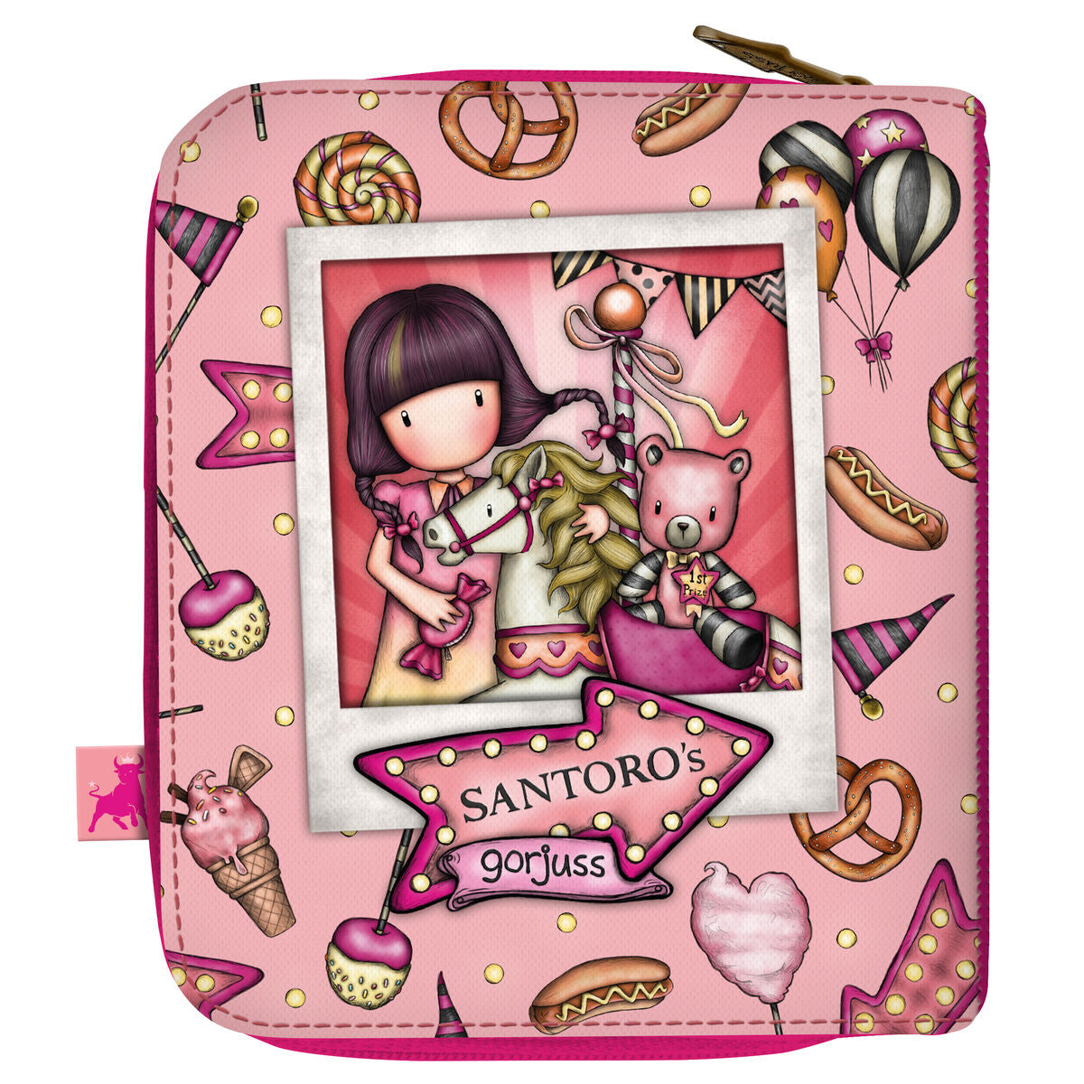 Tasche Gorjuss Carousel Lachsfarben (10 x 12 x 3 cm)