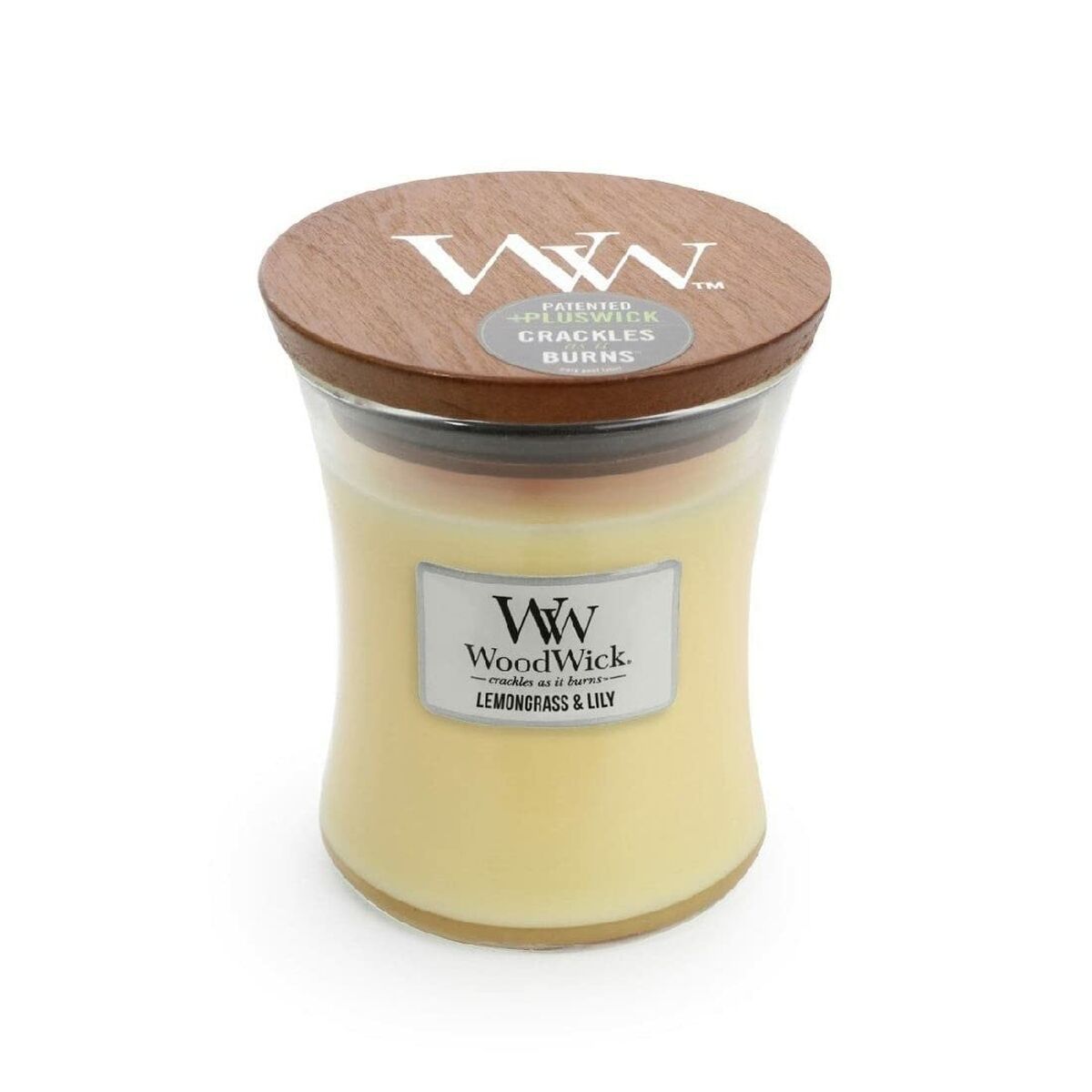 Duftkerze Woodwick Medium Hourglass Candles Lemongrass & Lily 275 g