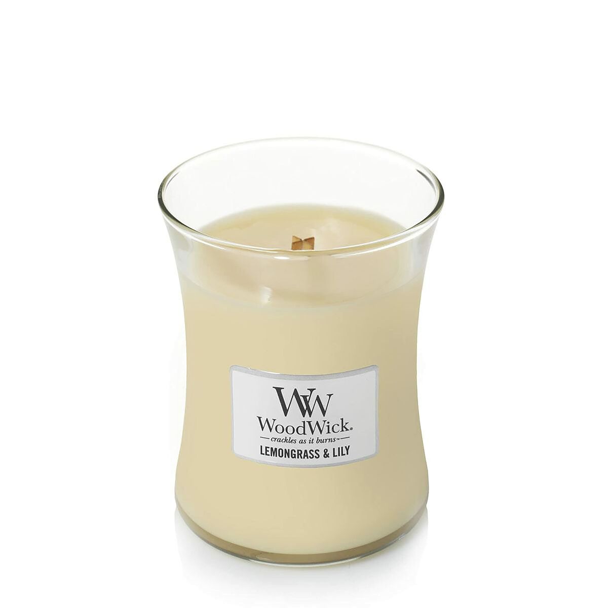 Duftkerze Woodwick Medium Hourglass Candles Lemongrass & Lily 275 g