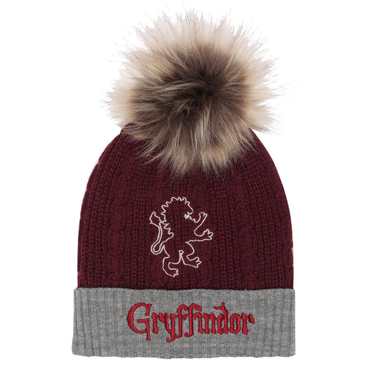 Hut Harry Potter Gryffindor House Fur Pom Burgunderrot