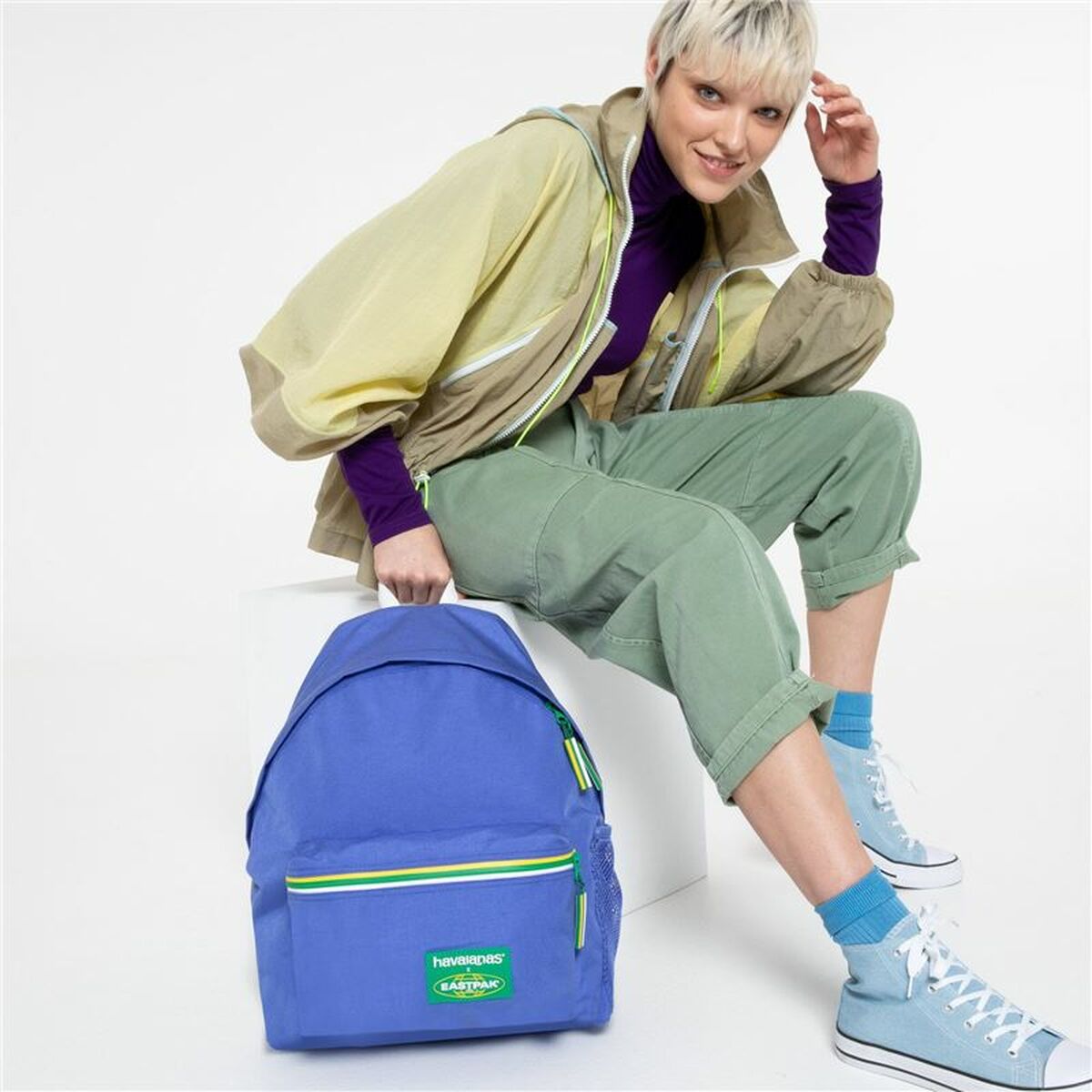 Lässiger Rucksack Eastpak x Havaianas Padded Pak'r Einheitsgröße Blau