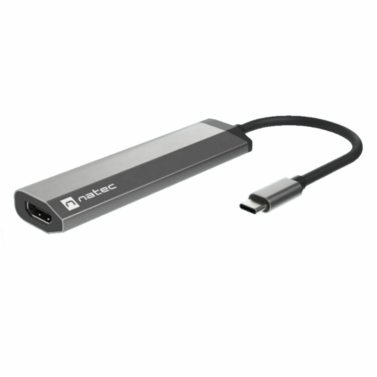 Hub USB Natec Fowler Slim Schwarz Chrom