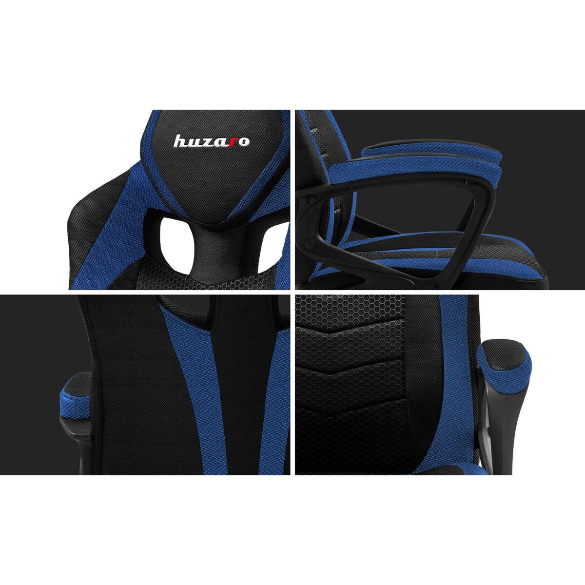 Gaming-Stuhl Huzaro FORCE 2.5 Blau Schwarz