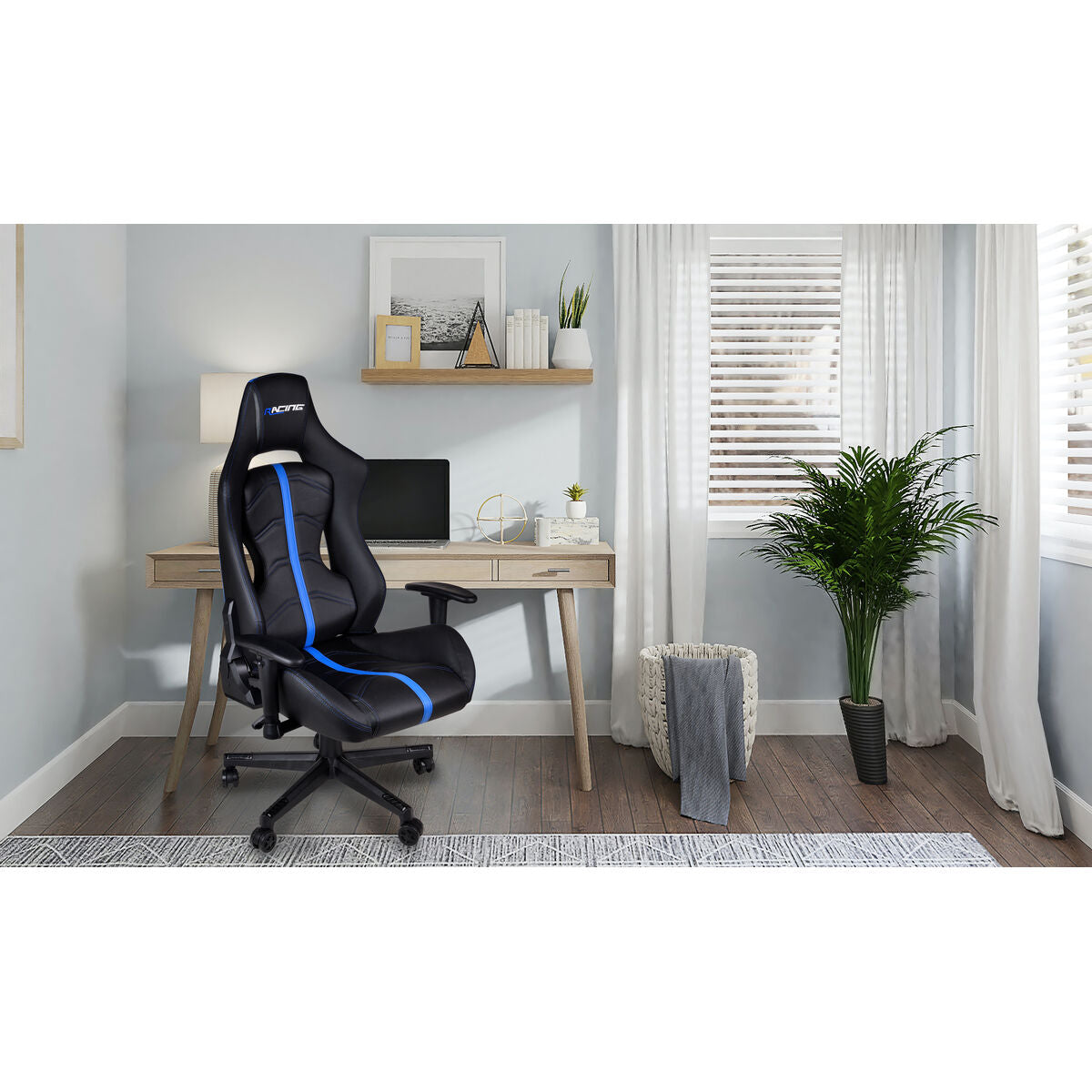 Gaming-Stuhl Racing MAGNUM Schwarz/Blau Bunt