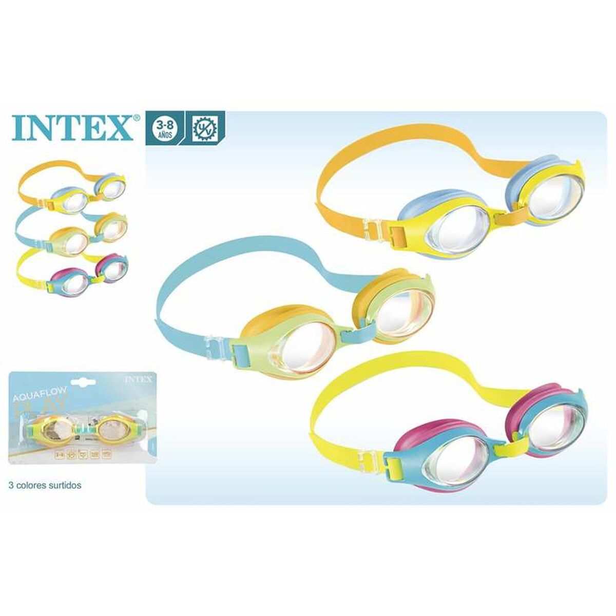 Kinder-Schwimmbrille Intex Kunststoff