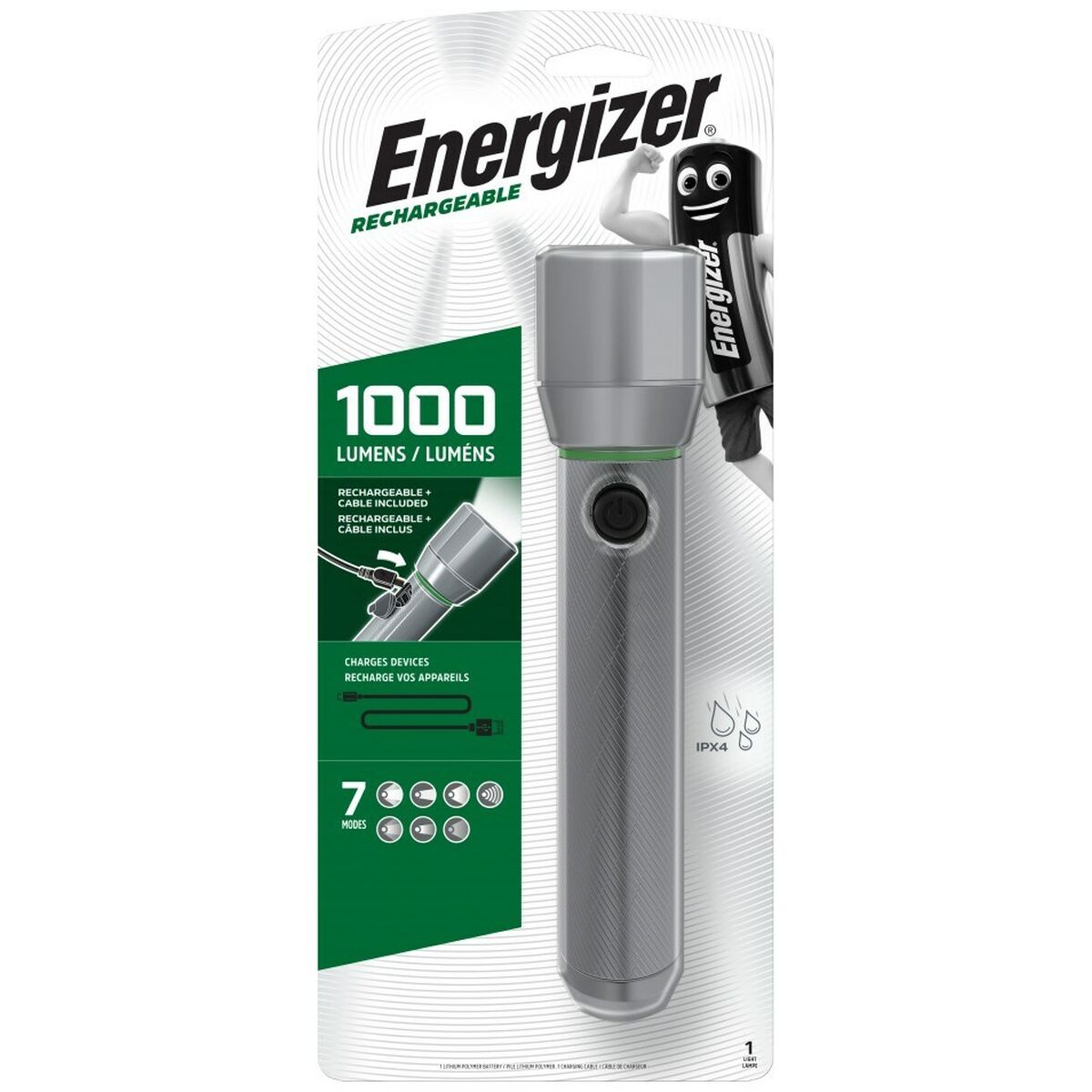 Taschenlampe LED Energizer Metal Vision HD 1000 Lm 250 Lm