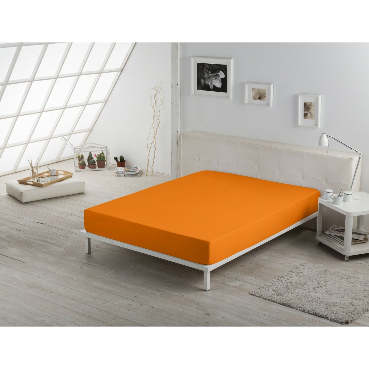 Spannbetttuch Alexandra House Living Orange 160 x 200 cm