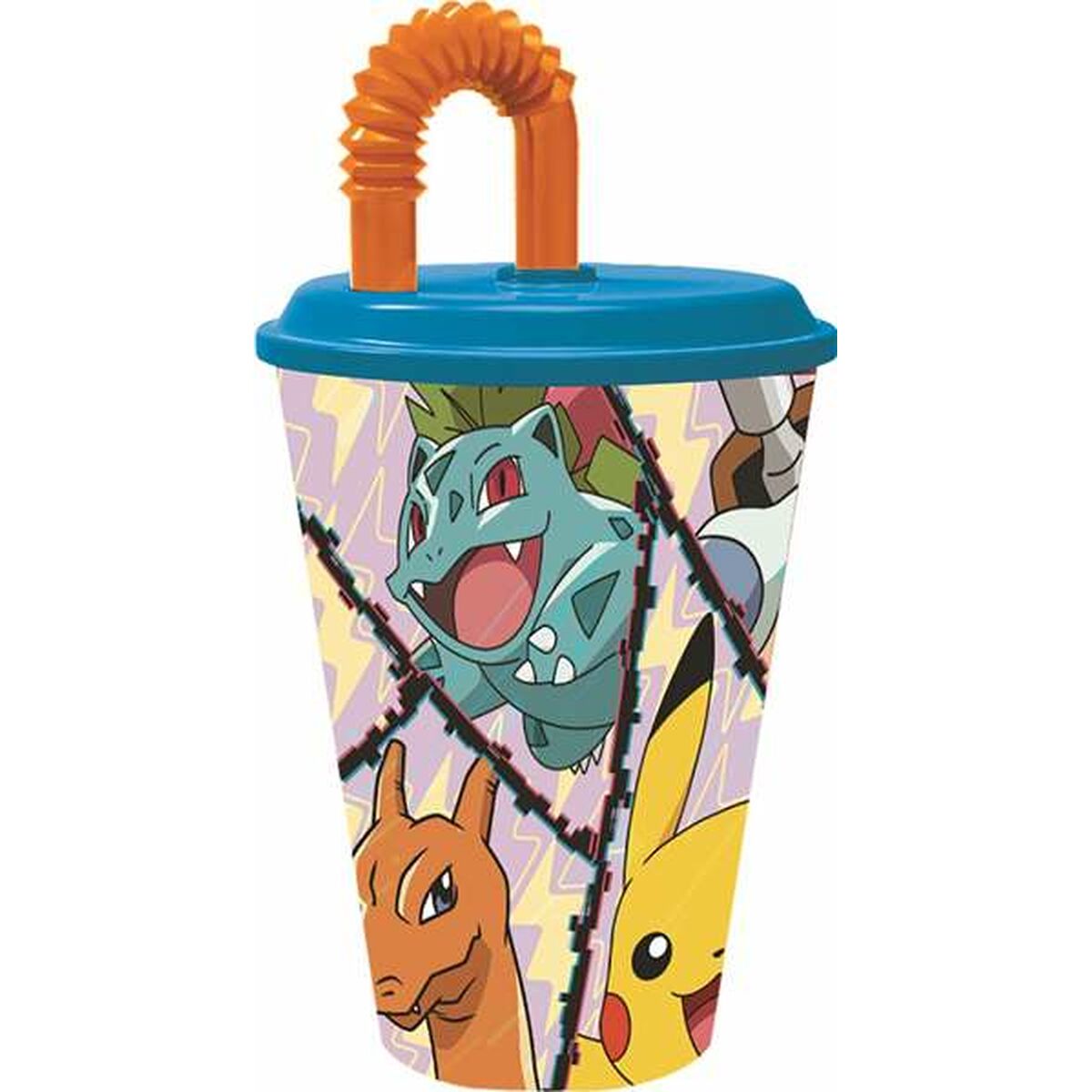 Becher mit Strohhalm Pokémon Distorsion 430 ml