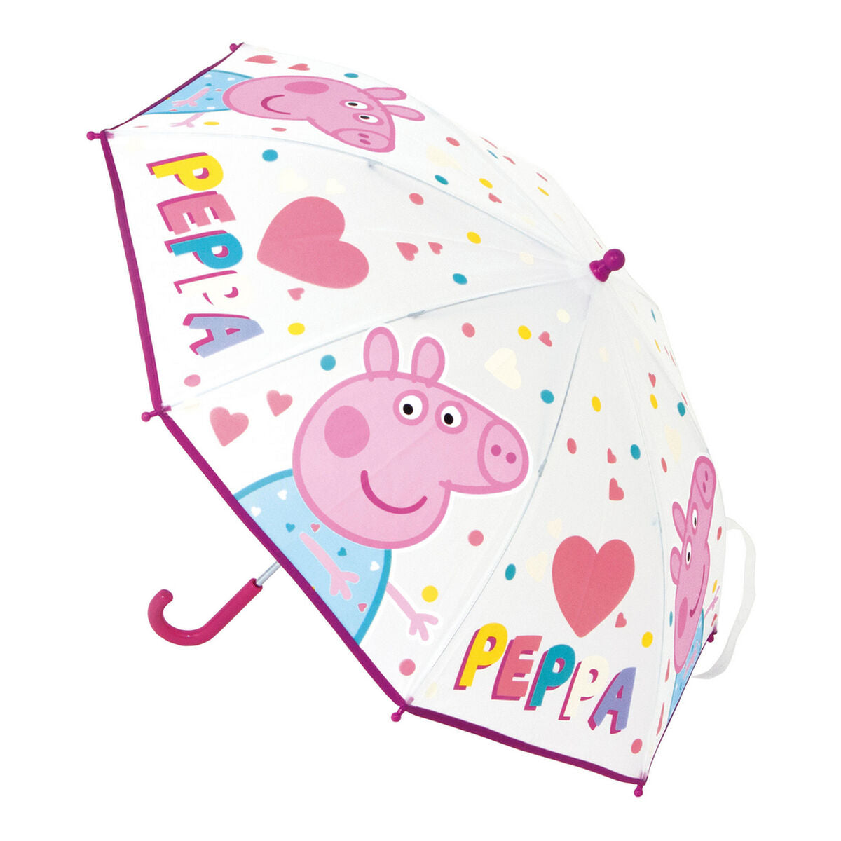 Regenschirm Peppa Pig Having fun Rosa (Ø 80 cm)