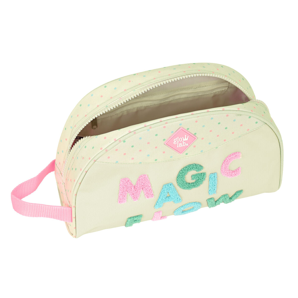 Kulturbeutel für die Schule Glow Lab Magic flow Beige 28 x 18 x 10 cm