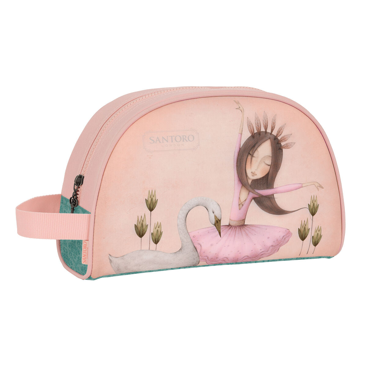 Reise-Toilettentasche Santoro Swan lake Grau Rosa Polyester 300D 28 x 18 x 10 cm