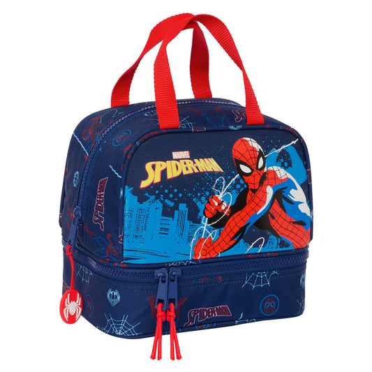 Lunchbox Spider-Man Neon Marineblau 20 x 20 x 15 cm