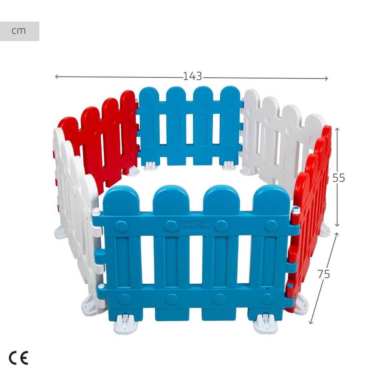 Zaun Fisher Price 6 Stücke 129 x 55 x 143 cm