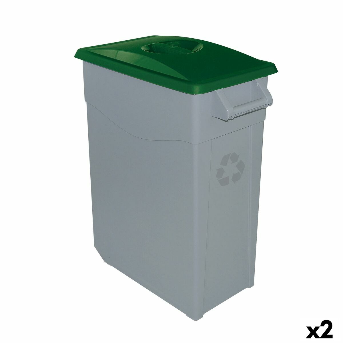 Recycling Papierkorb Denox 65 L grün (2 Stück)