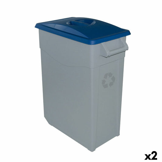 Recycling Papierkorb Denox 65 L Blau (2 Stück)