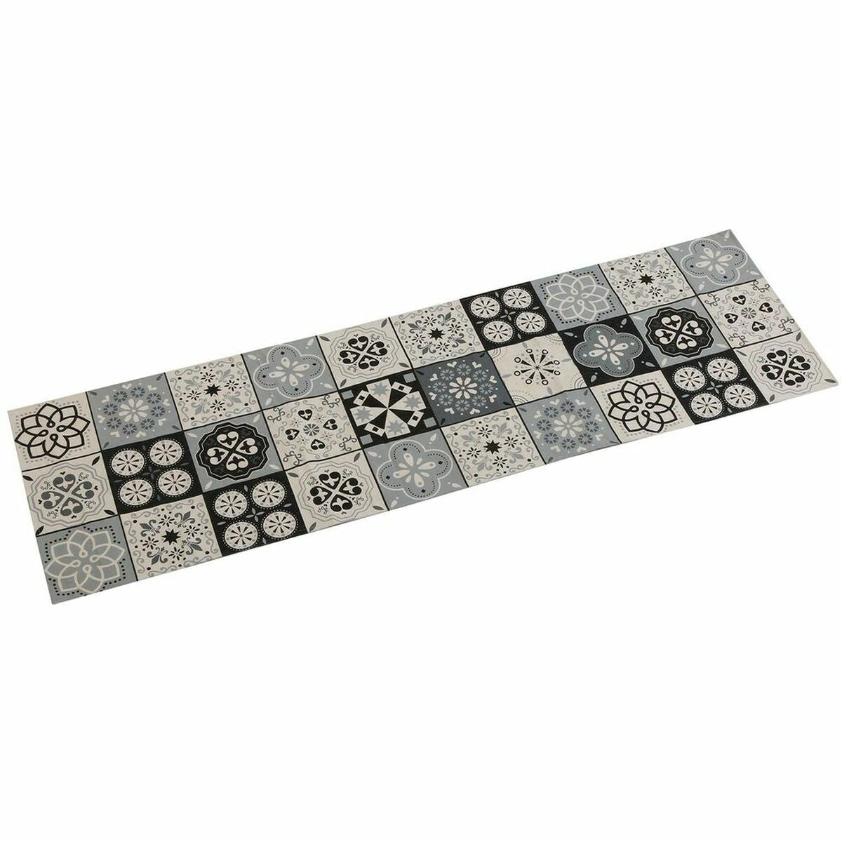 Tischläufer Versa Mosaik Schwarz Polyester (44,5 x 0,5 x 154 cm)