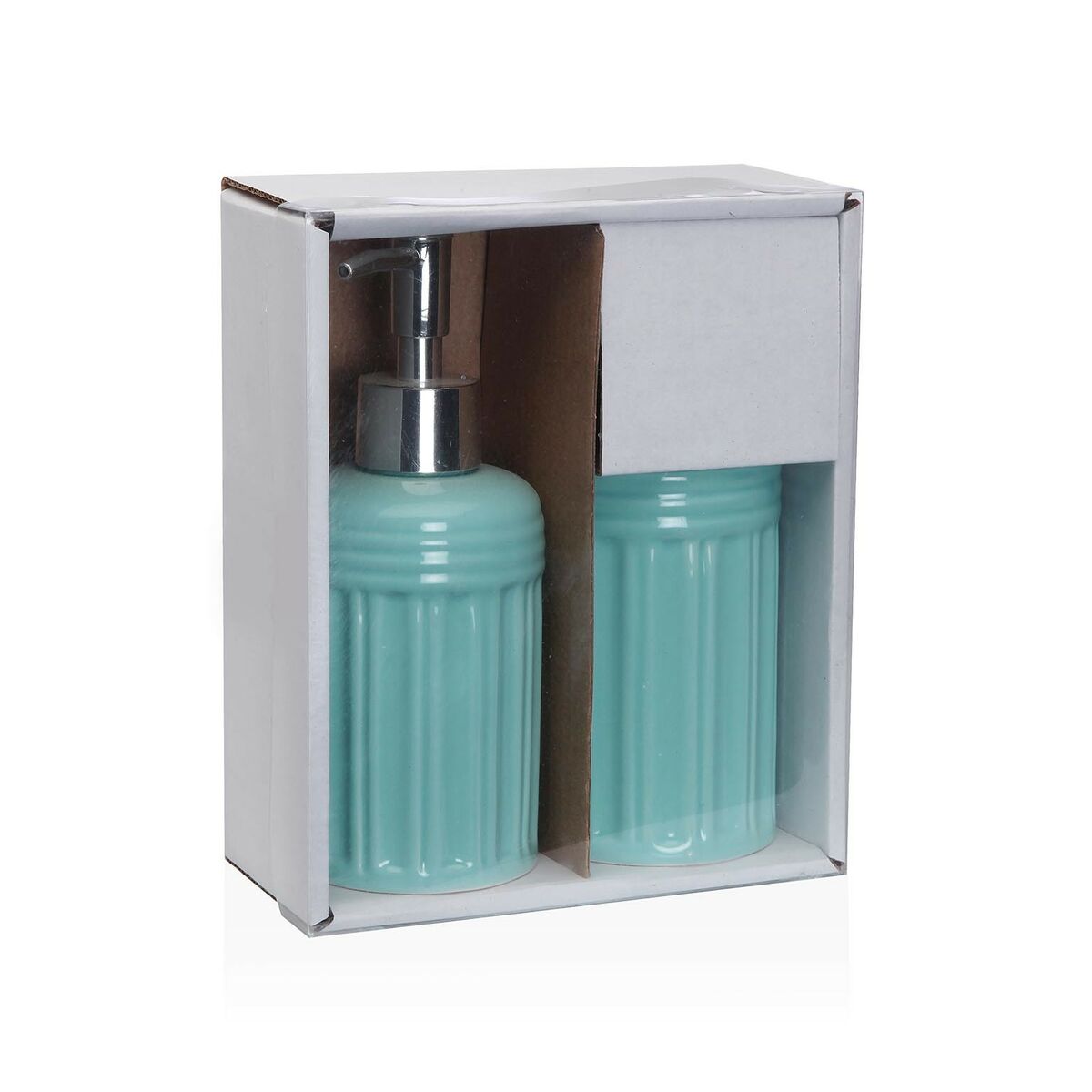 Badezimmer Set Versa Blau Dolomite 6,8 x 17 x 6,8 cm