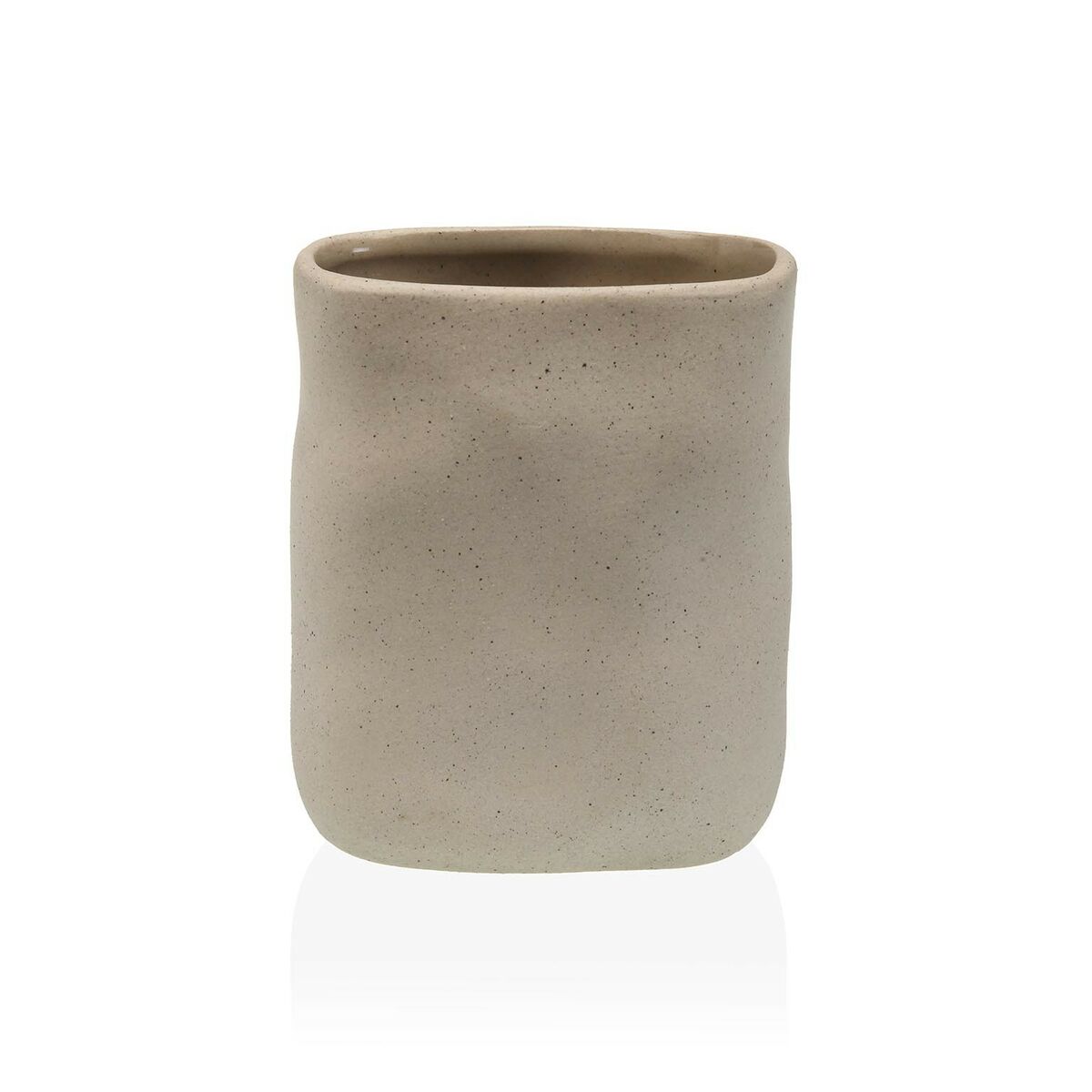 Zahnbürstenhalter Versa Beige aus Keramik 4,5 x 10 x 7,5 cm