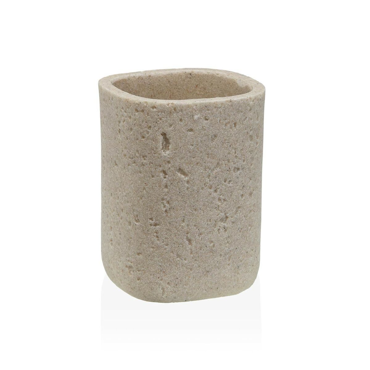 Zahnbürstenhalter Versa Beige Harz 8 x 10,5 x 8 cm