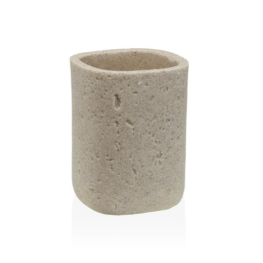 Zahnbürstenhalter Versa Beige Harz 8 x 10,5 x 8 cm