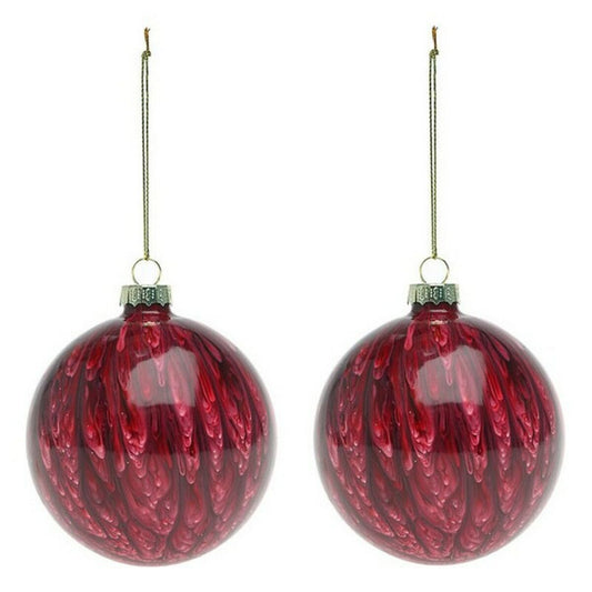 Weihnachtsbaumkugeln (2 pcs) 113572 Braun Rot 8 cm (2 Stück)