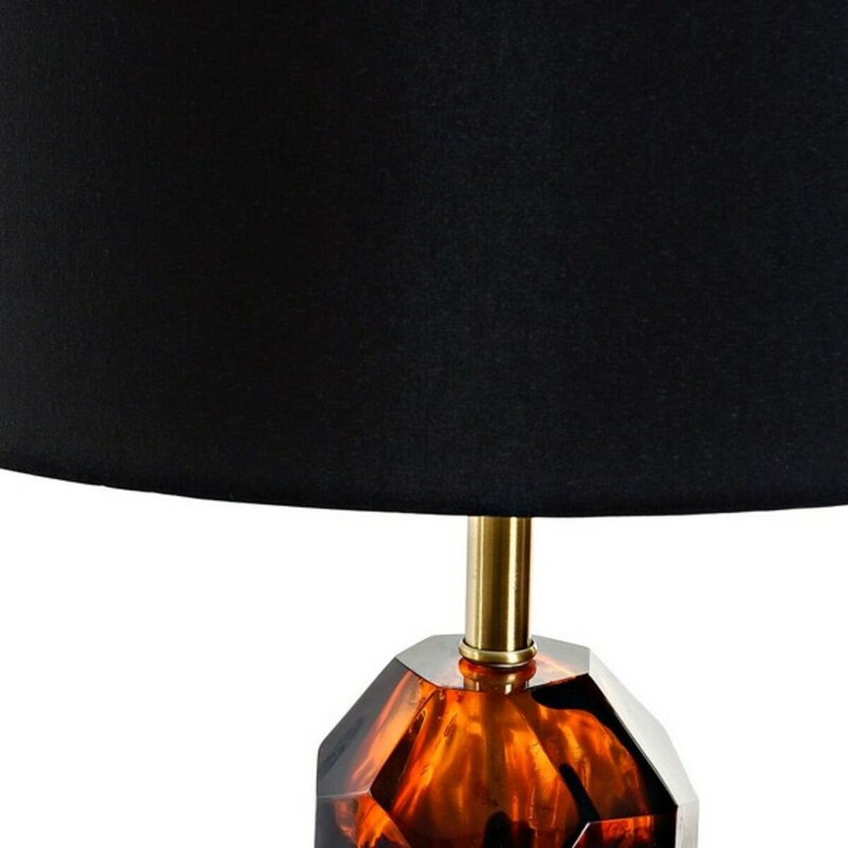 Tischlampe DKD Home Decor LA-169942 Kristall Schwarz Gold Metall 220 V 60 W (35 x 35 x 70 cm)