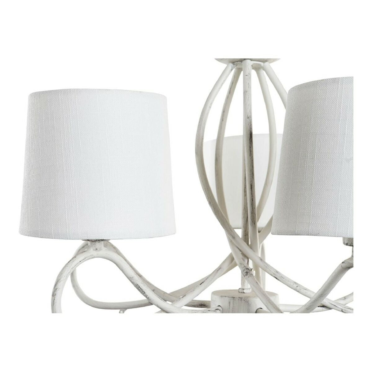 Deckenlampe DKD Home Decor Weiß Bunt Durchsichtig Metall 25 W Shabby Chic 220 V 54 x 54 x 37 cm