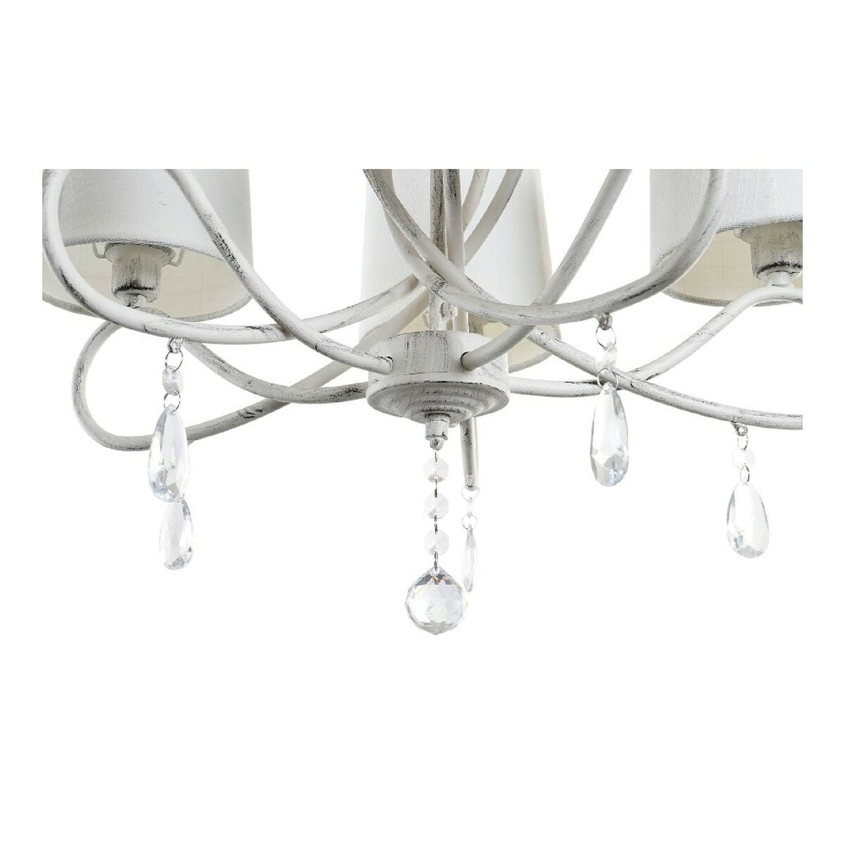 Deckenlampe DKD Home Decor Weiß Bunt Durchsichtig Metall 25 W Shabby Chic 220 V 54 x 54 x 37 cm