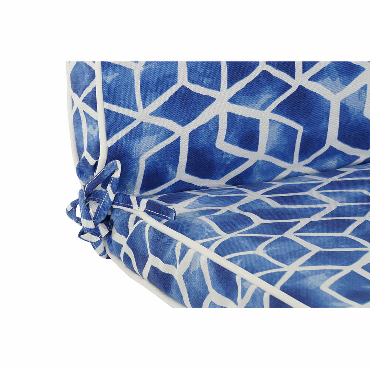 Kissen DKD Home Decor Blau Weiß rechteckig Geometrisch 190 x 60 x 5 cm (190 x 60 x 5 cm)