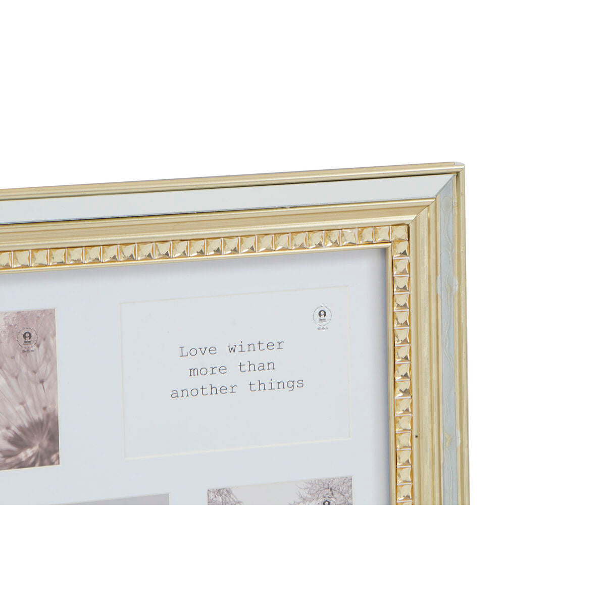 Fotorahmen DKD Home Decor Luxury 46,5 x 2 x 40 cm Kristall Silberfarben Gold polystyrol Traditionell (2 Stück)