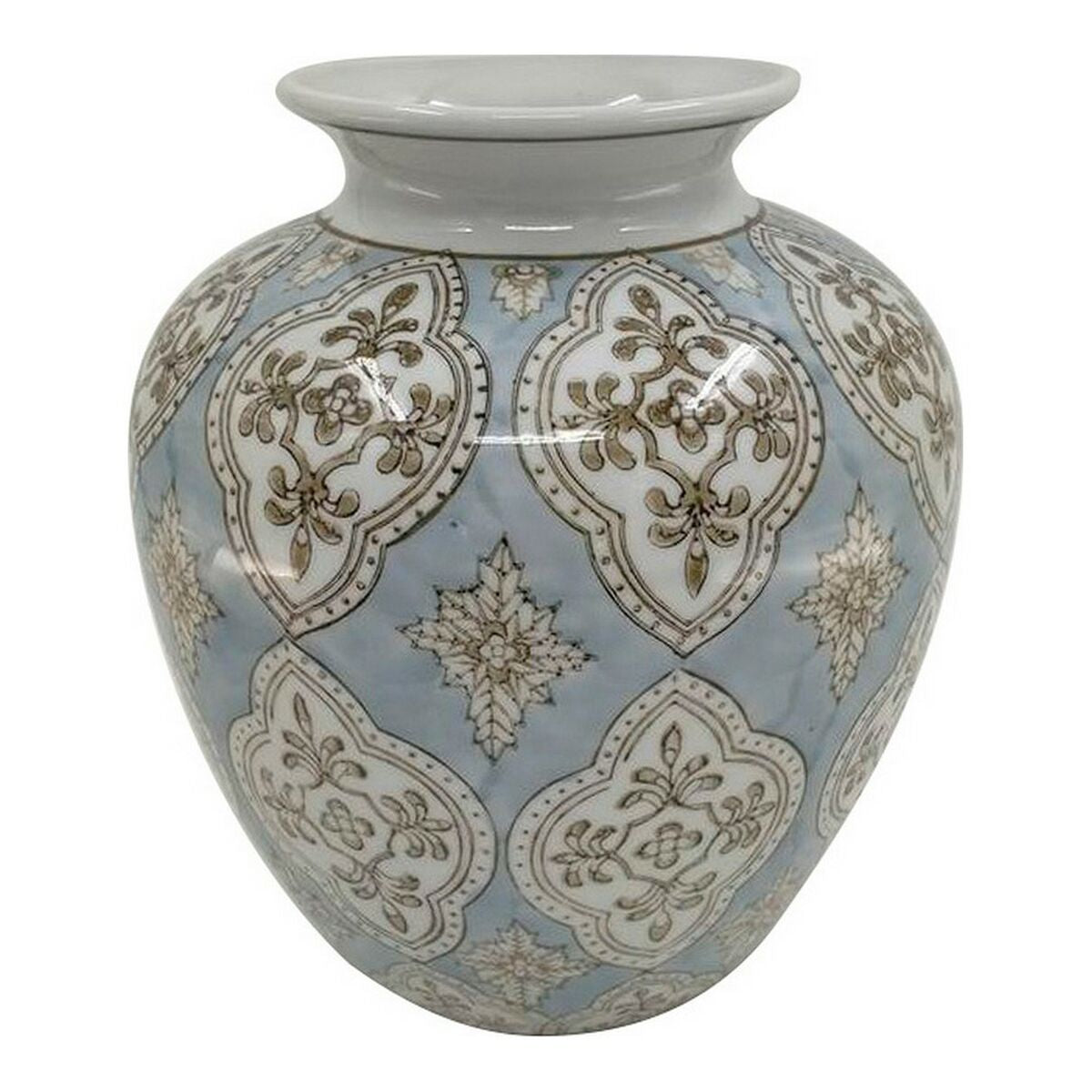 Vase DKD Home Decor Porzellan Beige Blau Araber 22 x 22 x 25 cm